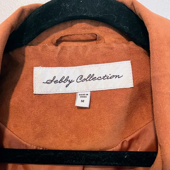 Like New Sebby Collection Suede Moto Jacket - Rust - Picture 5 of 6
